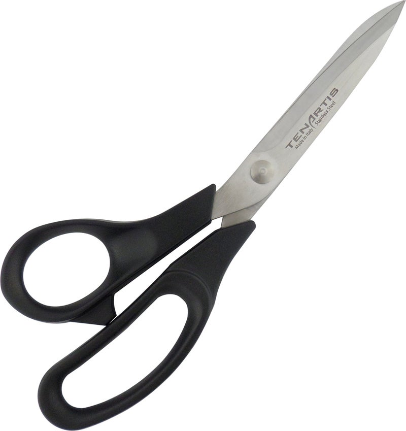 Tenartis 555 True Left-Handed Fabric Shears - 8.25" Professional Dressmaking Scissors - Staninless Steel, Made in Italy - Precision Cutting for Sewing, Tailoring & Crafts